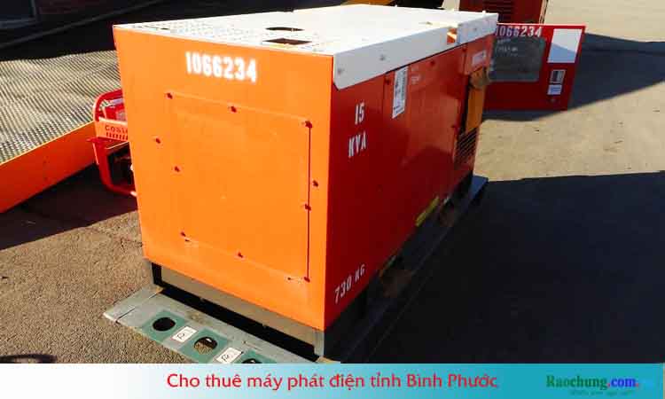 Cho thuê máy phát điện tỉnh Bình Phước