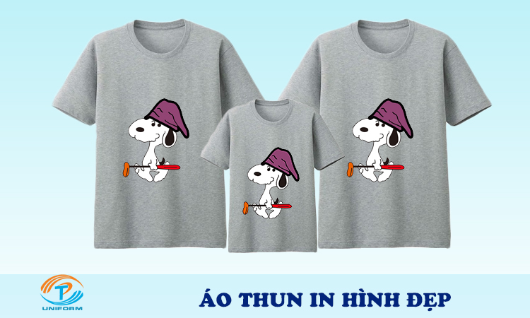 In hình trên áo thun