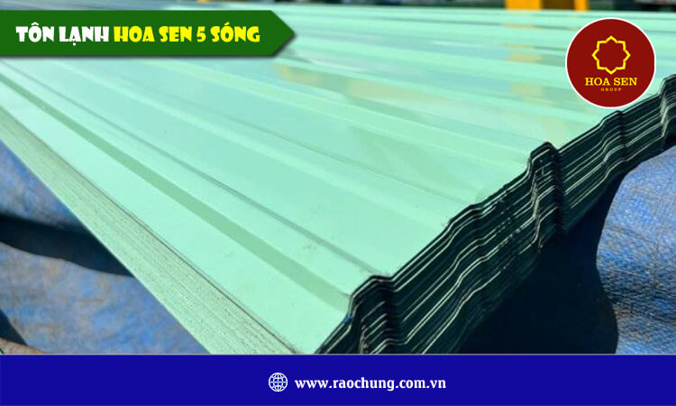 Tôn lạnh Hoa Sen 5 sóng